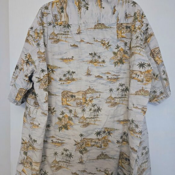 Pierre Cardin Men's S/S Hawaiian shirt with tropical pattern‎ Size 2XLT - Picture 4 of 4